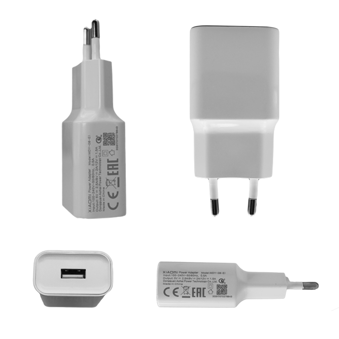 پک کامل شارژر اورجینال 18 وات شیائومی مدل MDY-08 به همراه کابل type-c