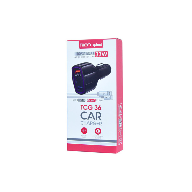شارژر فندکی تسکو مدل TCG 36