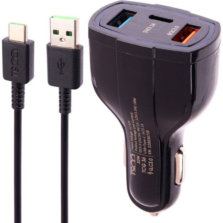 شارژر فندکی تسکو مدل TCG 36