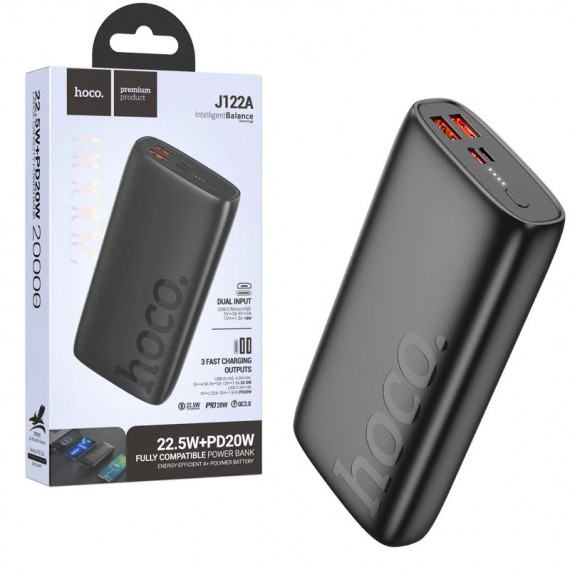 پاوربانک هوکو مدل J122A 22.5W ظرفیت 20000 میلی آمپر ساعت