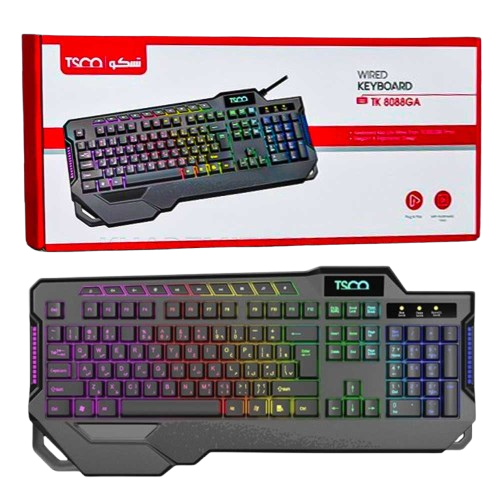 کیبورد سیم دار گیمینگ تسکو مدل TSCO TK 8088GA