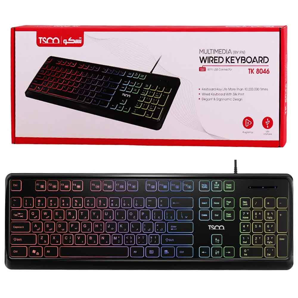 کیبورد گیمینگ سیم دار تسکو مدل TSCO TK8046